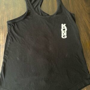 Kong Black Sleeveless Tank Top with White Logo